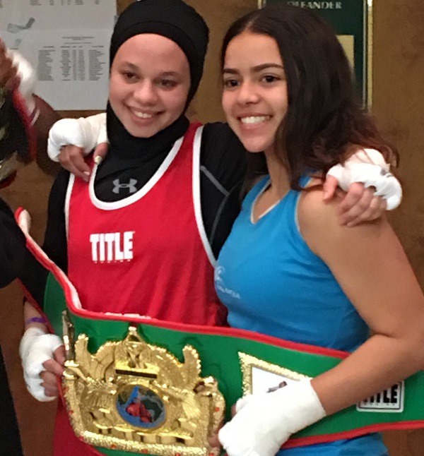  A Muslim girl wasn’t allowed to box in a hijab, so her opponent shared victory with her