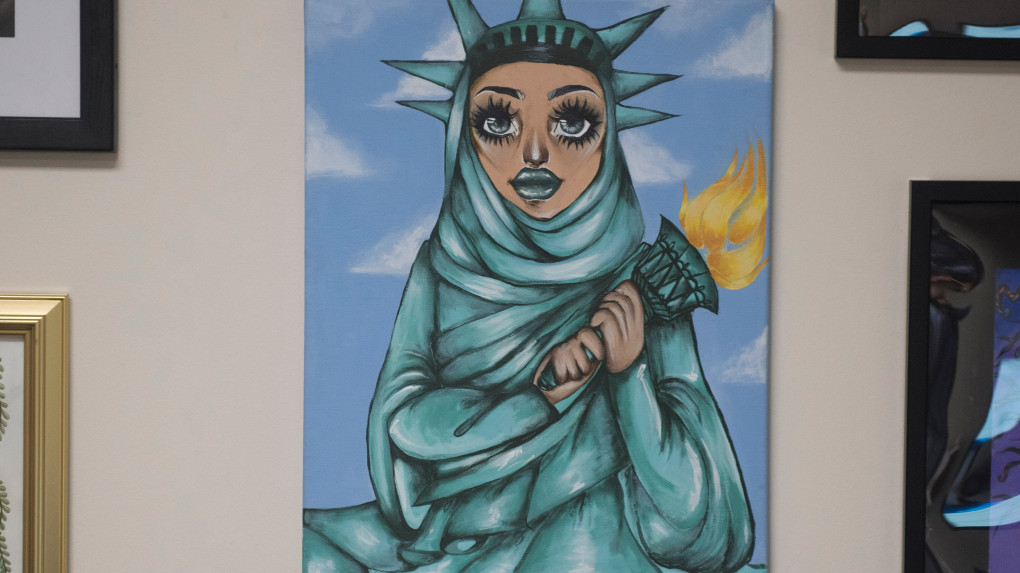 Statue of Liberty as a Muslim? Painting in Rep. Lou Correa’s office sparks complaints