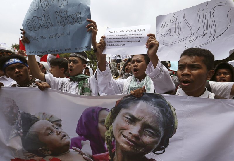 Several thousand join Indonesia protest over Rohingya plight