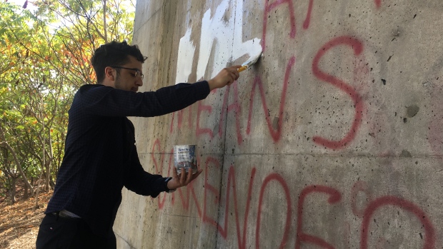 Windsor Residents Roll Up Sleeves, Paint Over Anti-Islamic Graffiti