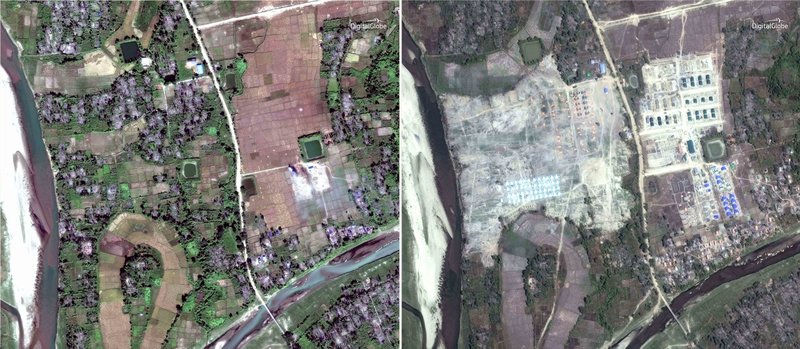 Myanmar Bulldozes What Is Left of Rohingya Muslim Villages