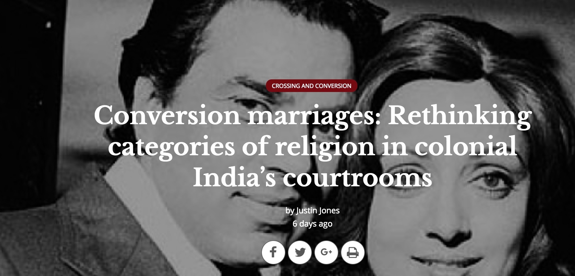 Conversion Marriages: Rethinking Categories of Religion In Colonial India’s Courtrooms