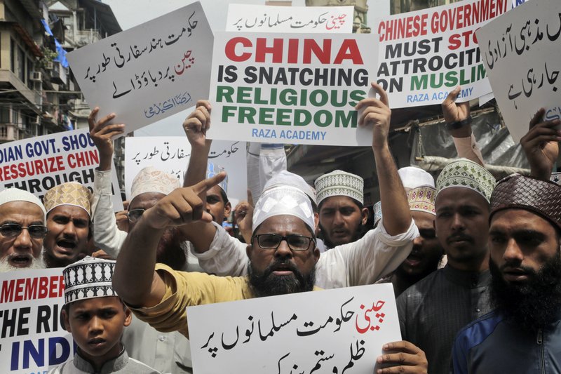 Indian Muslims protest China’s detention of Uighur Muslims