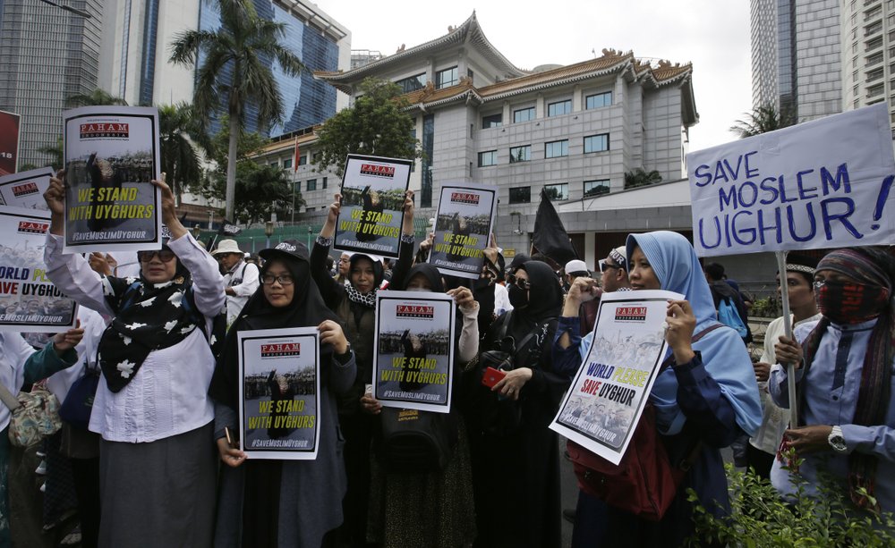 Indonesian Muslims protest China’s detention of Uighurs