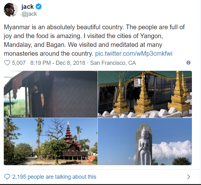 Twitter CEO Jack Dorsey ignites a new storm over Myanmar