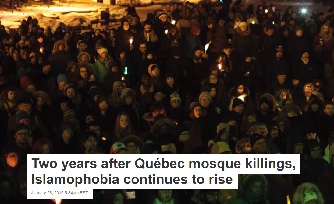 Two years after Québec mosque killings, Islamophobia continues to rise