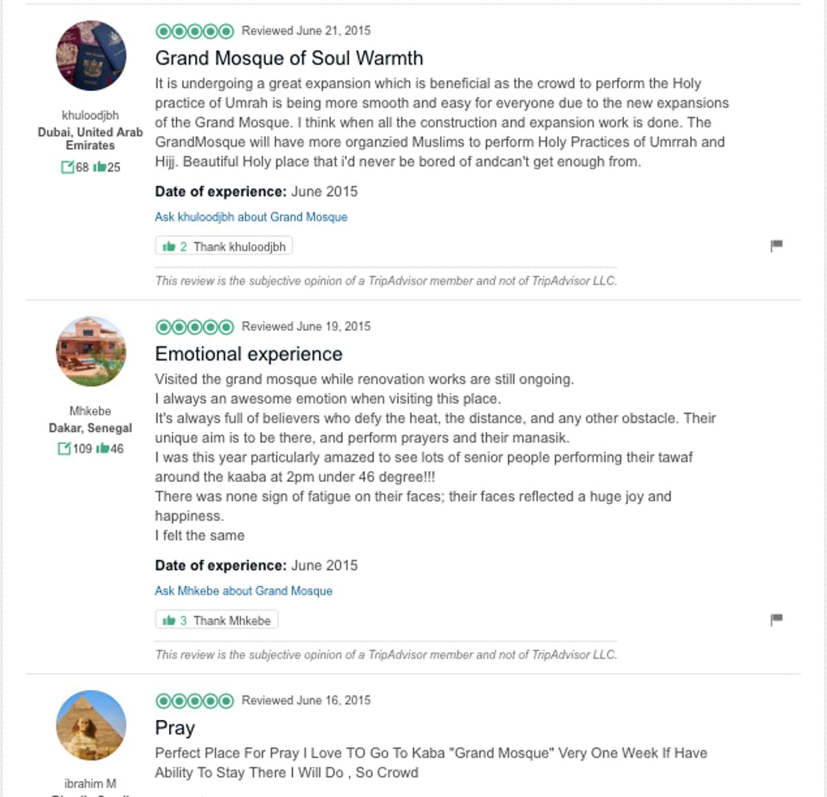 Everything in Mecca gets 5 stars — and online reviews of other holy sites are wildly inflated, too