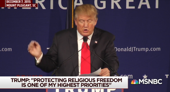 Despite Muslim Ban, President Trump Says 'Religious Freedom' is One of his Highest Priorities