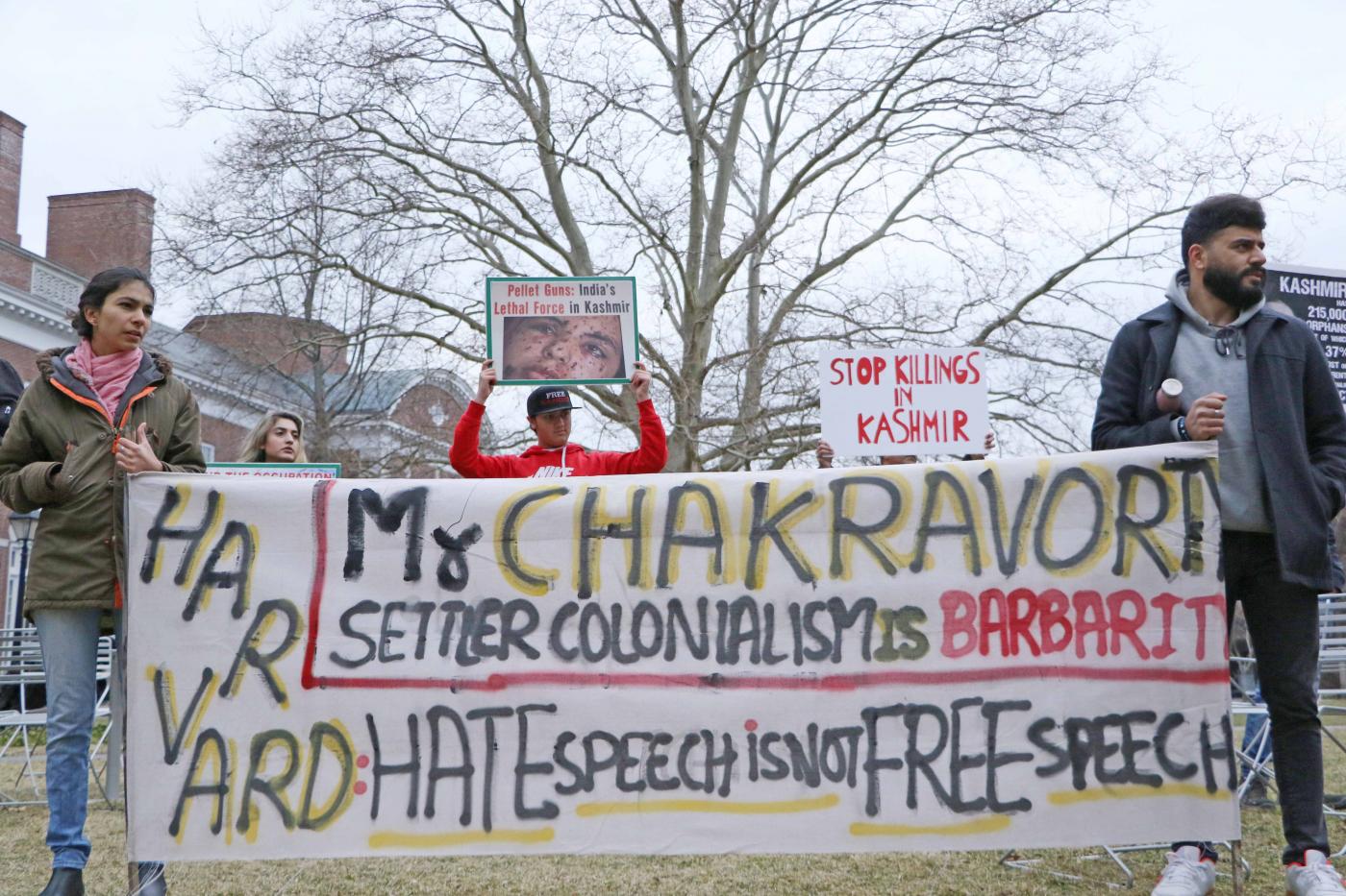 Kashmiri and Palestinian Activists Stand Against Indian Envoy at Harvard